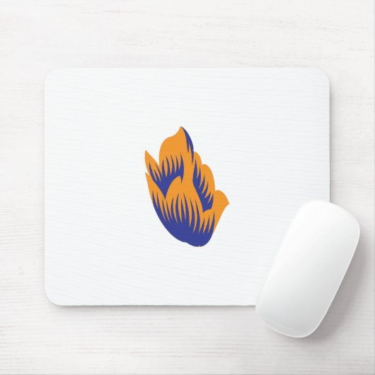 Dekorativer Stil, dunkelblau grün, Wattle Mousepad (Mit Mouse)