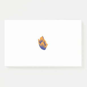 Dekorativer Stil, dunkelblau grün, Wattle Post-it Klebezettel