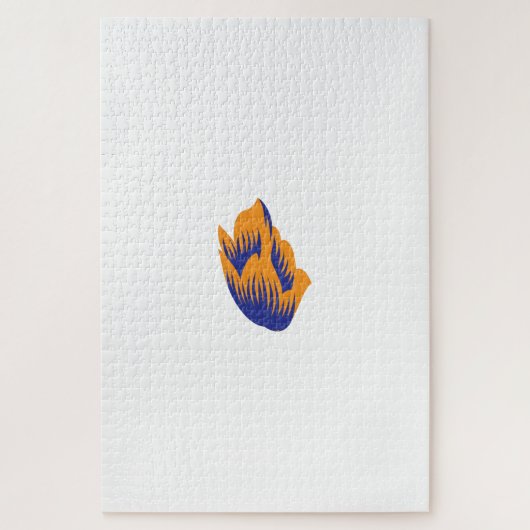 Dekorativer Stil, dunkelblau grün, Wattle Puzzle (Vertikal)