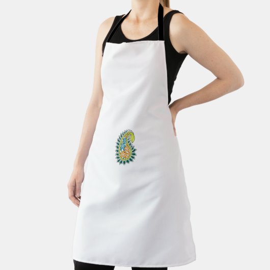 Dekorativer Stil, dunkelblau grün, Wattle Schürze (InSitu)