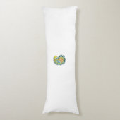 Dekorativer Stil, dunkelblau grün, Wattle Seitenschläferkissen (Vorderseite Vertikal)