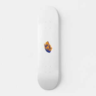 Dekorativer Stil, dunkelblau grün, Wattle Skateboard