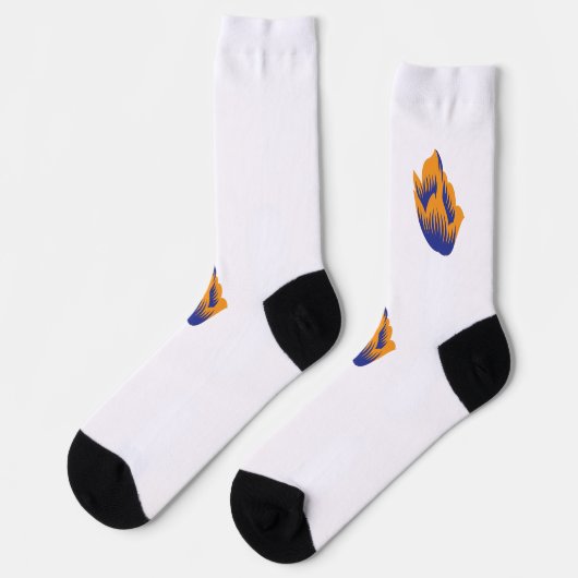 Dekorativer Stil, dunkelblau grün, Wattle Socken (Linkes Detail)