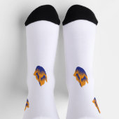 Dekorativer Stil, dunkelblau grün, Wattle Socken (Oben)