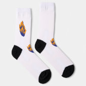 Dekorativer Stil, dunkelblau grün, Wattle Socken (Rechts)