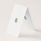 Dekorativer Stil, dunkelblau grün, Wattle Visitenkarten (Vorderseite)