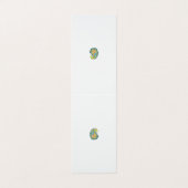 Dekorativer Stil, dunkelblau grün, Wattle Visitenkarten (Außenseite Aufgefaltet)