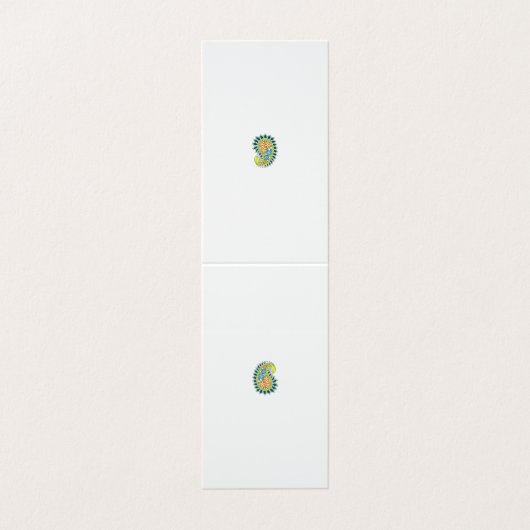 Dekorativer Stil, dunkelblau grün, Wattle Visitenkarten (Außenseite Aufgefaltet)