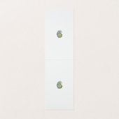 Dekorativer Stil, dunkelblau grün, Wattle Visitenkarten (Innenseite Aufgefaltet)