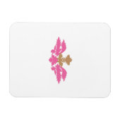Dekorativer Stil, heiß rosa, antikes Glas Magnet (Horizontal)