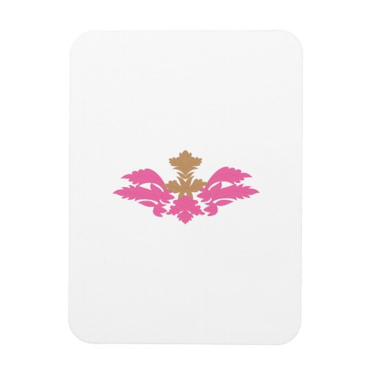 Dekorativer Stil, heiß rosa, antikes Glas Magnet (Vertikal)