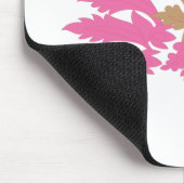Dekorativer Stil, heiß rosa, antikes Glas Mousepad (Ecke)