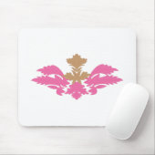 Dekorativer Stil, heiß rosa, antikes Glas Mousepad (Mit Mouse)