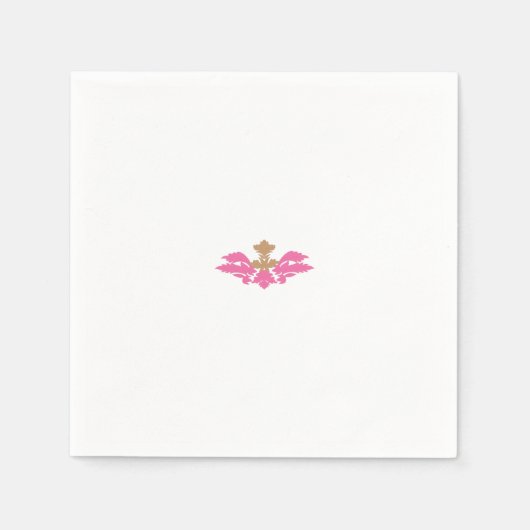 Dekorativer Stil, heiß rosa, antikes Glas Serviette (Vorderseite)