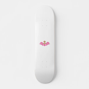 Dekorativer Stil, heiß rosa, antikes Glas Skateboard
