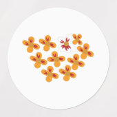 Dekorativer Stil, trübe Orange, Cornell Rot Etiketten (Design 1)