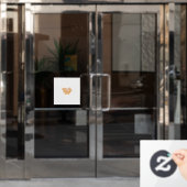 Dekorativer Stil, trübe Orange, Cornell Rot Fensteraufkleber (Büro Tür)