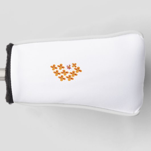 Dekorativer Stil, trübe Orange, Cornell Rot Golf Headcover (Vorderseite)