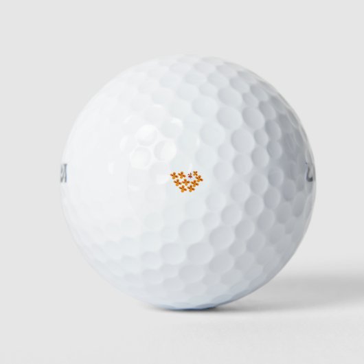 Dekorativer Stil, trübe Orange, Cornell Rot Golfball (Vorderseite)