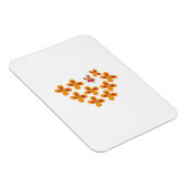 Dekorativer Stil, trübe Orange, Cornell Rot Magnet (Rechte Seite)