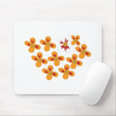 Dekorativer Stil, trübe Orange, Cornell Rot Mousepad (Mit Mouse)