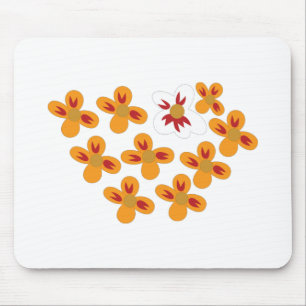 Dekorativer Stil, trübe Orange, Cornell Rot Mousepad