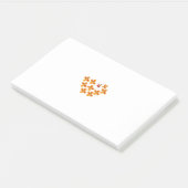 Dekorativer Stil, trübe Orange, Cornell Rot Post-it Klebezettel (angewinkelt)