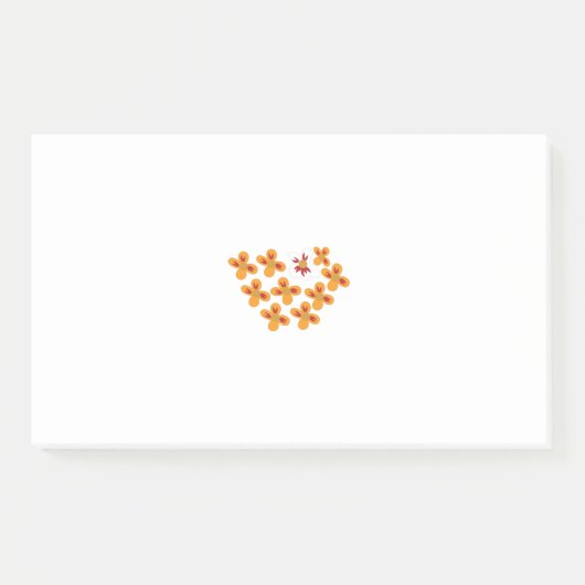 Dekorativer Stil, trübe Orange, Cornell Rot Post-it Klebezettel (Vorderseite)