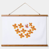 Dekorativer Stil, trübe Orange, Cornell Rot Wandteppich Mit Holzrahmen (Vorderseite 2)