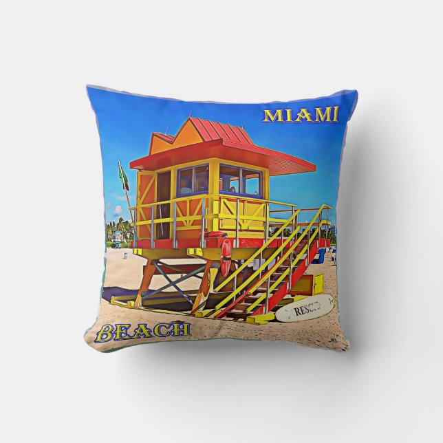 Dekorativer Throw Pillow Miami Beach Frenzy 5B Kissen (Vorderseite)