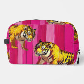 Dekorativer Tiger, farbiger Kosmetikbeutel Waschbeutel (Vorderseite)