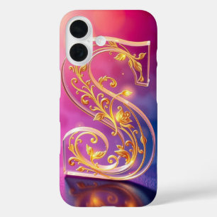 Dekorativer transparenter Buchstabe S iPhone 16 Hülle