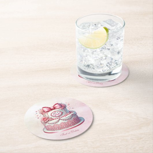 Dekorativer Untersetzer aus rosa Bow (Vor Ort)