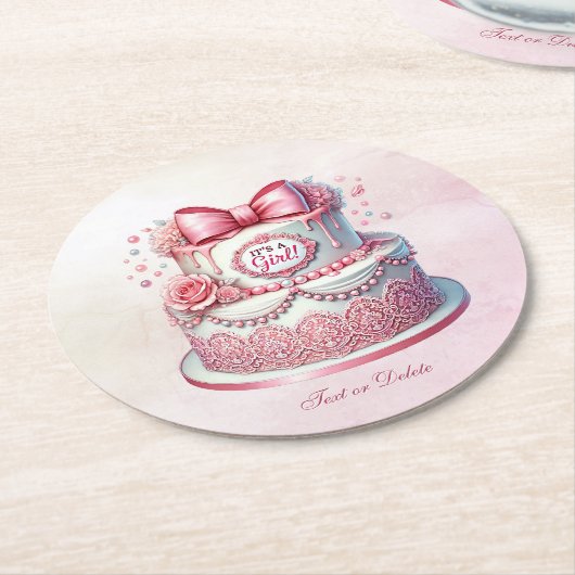 Dekorativer Untersetzer aus rosa Bow (Angewinkelt)