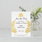 Dekorativer Vintager Stil Folie Einladungspostkarte (Stehend vorne)