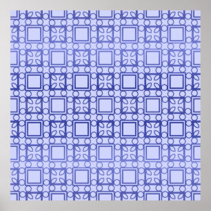 Dekorativer Vintager Stil nahtlos geometrisch Patt Poster