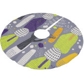 Dekorativer Wald, Vintage künstlerische Illustrati Polyester Weihnachtsbaumdecke (Schrägansicht)