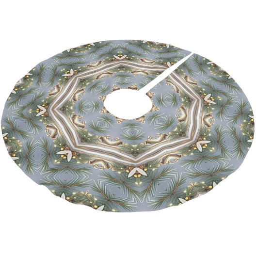 Dekorativer Weihnachtsbaumrock Polyester Weihnachtsbaumdecke (Schrägansicht)