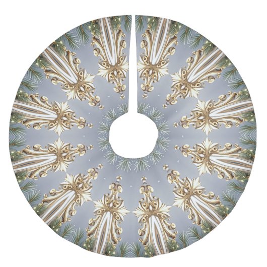 Dekorativer Weihnachtsbaumrock Polyester Weihnachtsbaumdecke (Vorderseite)