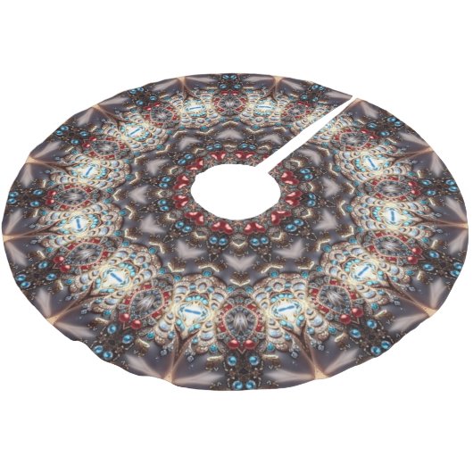 Dekorativer Weihnachtsbaumrock Polyester Weihnachtsbaumdecke (Schrägansicht)