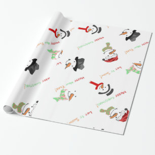 Dekorativer Weihnachtsmann Cluas Elegant in Weiß Geschenkpapier