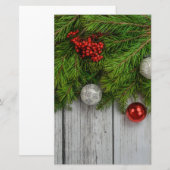 Dekorativer Weihnachtsrahmen Briefpapier (Vorne/Hinten)