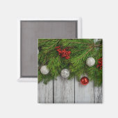 Dekorativer Weihnachtsrahmen Magnet (Vorderseite/Rückseite)