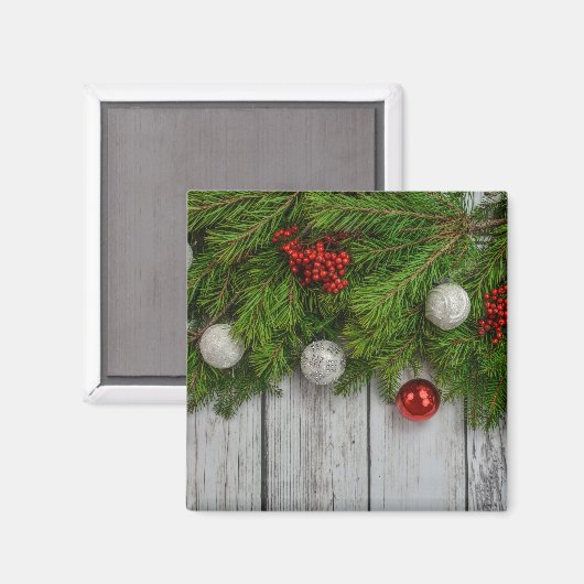 Dekorativer Weihnachtsrahmen Magnet (Vorderseite/Rückseite)