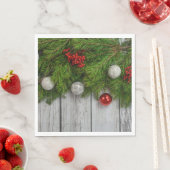 Dekorativer Weihnachtsrahmen Serviette (Beispiel)