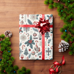 Dekorativer Weihnachtsschmuck Ornamente Geschenkpapier