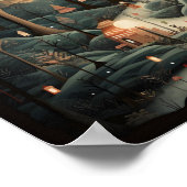 Dekorativer Weihnachtswald Poster (Ecke)