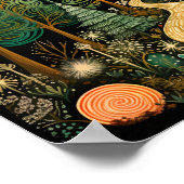 Dekorativer Weihnachtswald Poster (Ecke)