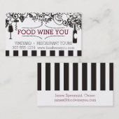 Dekorativer Wein bezaubert Visitenkarte (Vorne/Hinten)