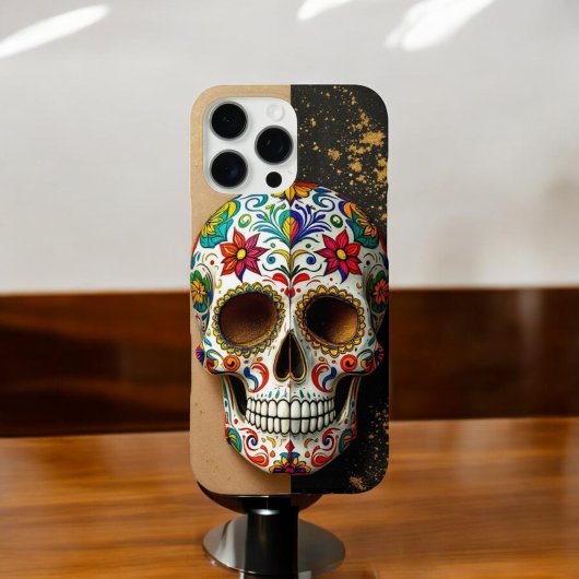 Dekorativer Zuckerschädel Case-Mate iPhone Hülle